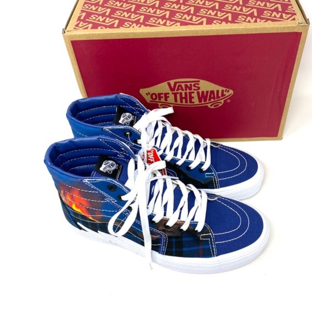 💖MEGA SALE💖VANS SK8-HI Bolt Big Reveal Navy Women High Canvas VN0A5JIV1P4 - Picture 4 of 10